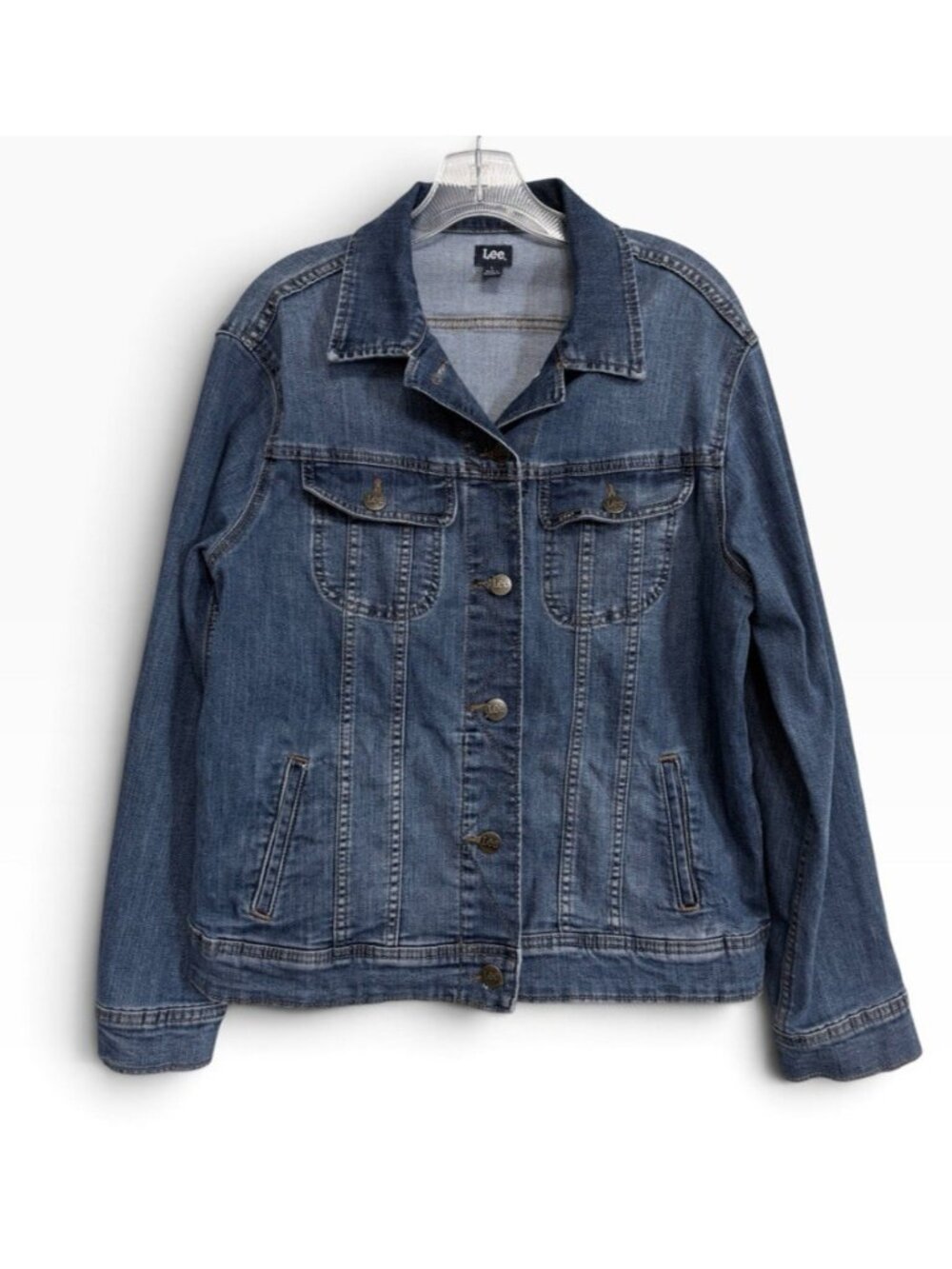 Lee Blue Denim Trucker Jacket Women's Size Large